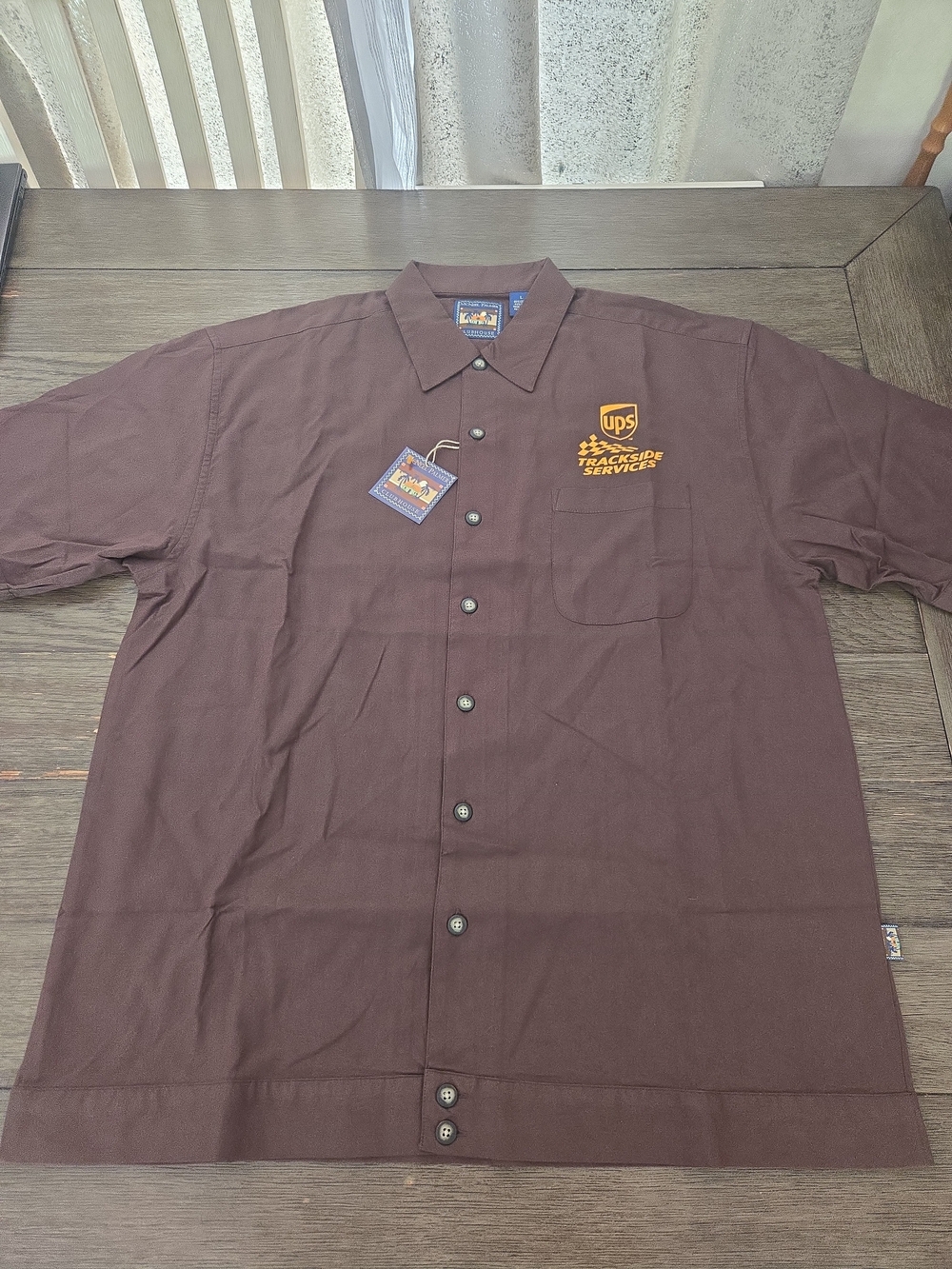 NWT Vintage McNeel Palmer UPS Trackside Services NASCAR Racing Shirt Men's